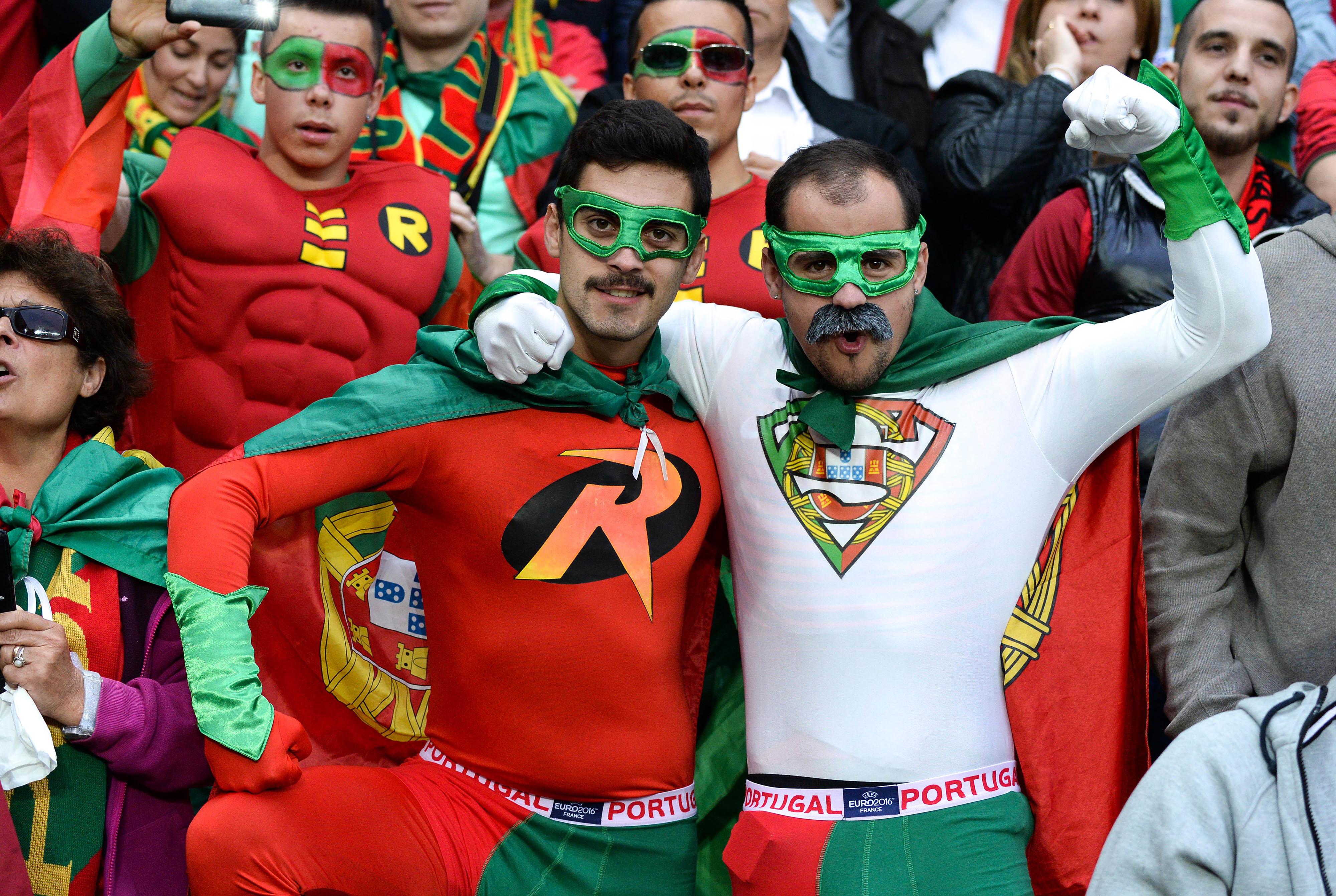 Portugais supporters Islande Euro 2016